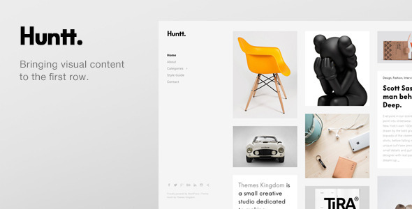 Huntt - Personal Blog / Portfolio WordPress Theme