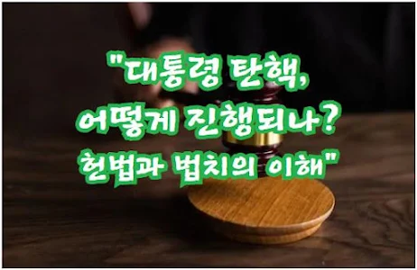 대통령 탄핵, 어떻게 진행되나? 헌법과 법치의 이해