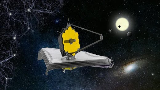 Ilustração do telescópio espacial James Webb