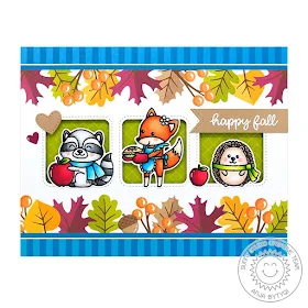 Sunny Studio Stamps: Woodsy Autumn Rustic Winter Dies Window Trio Dies Happy Fall Card by Anja Bytyqi