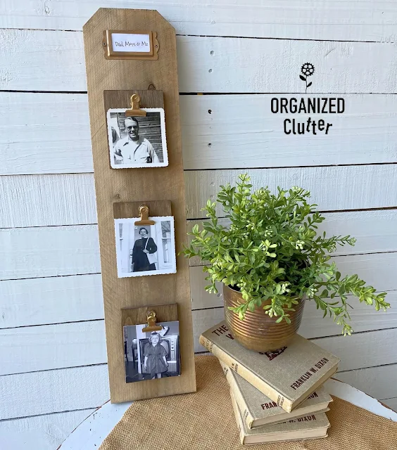 Photo of fence board/mini clipboard photo display