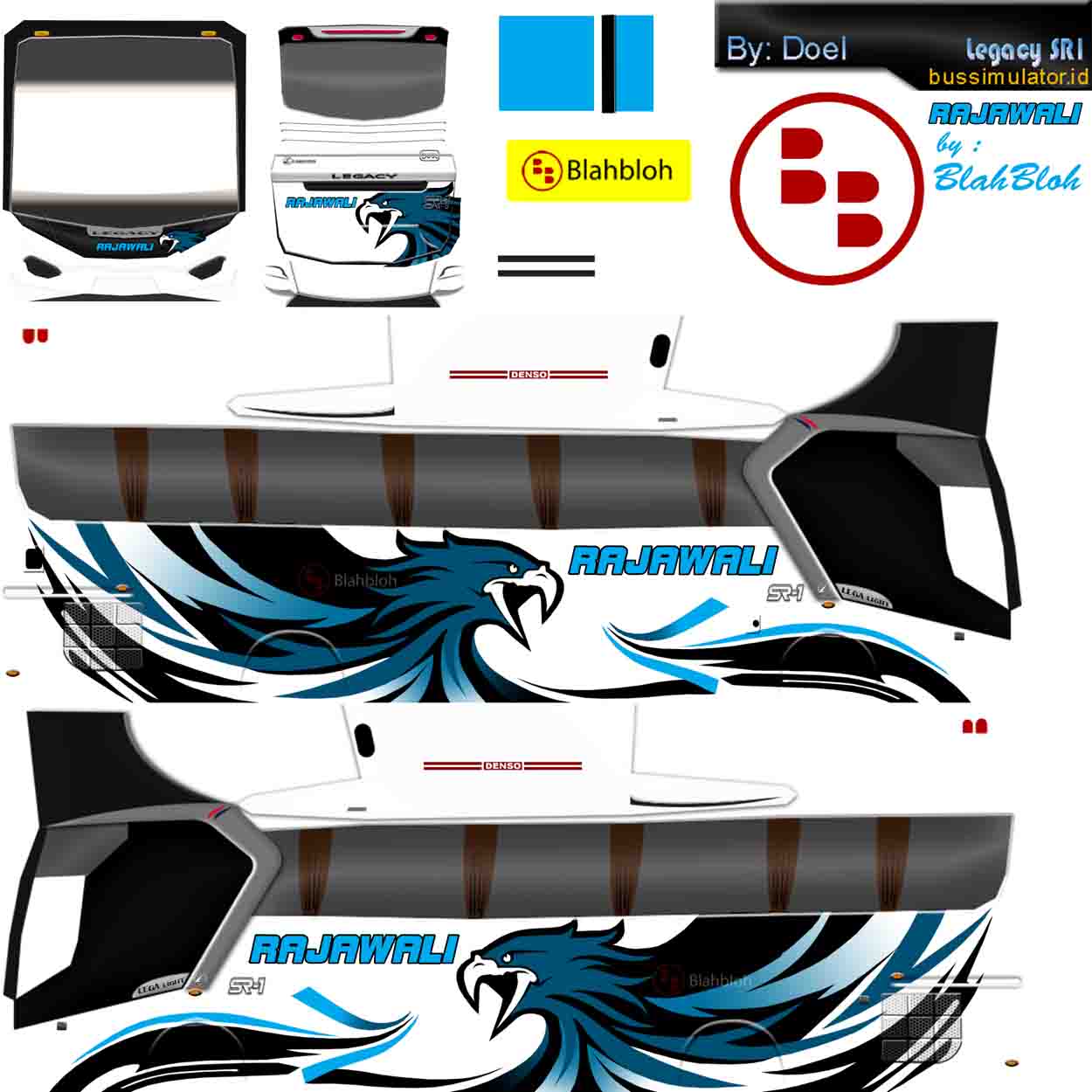 livery bussid rajawali shd terbaru