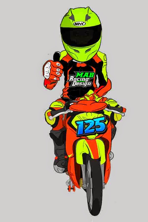 MAB Racing Design Desain Kartun  Pembalap