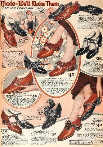 Zapatos de moda en la decada de los 1920-1930.