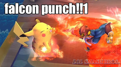 falcon punch pikachu ssbb