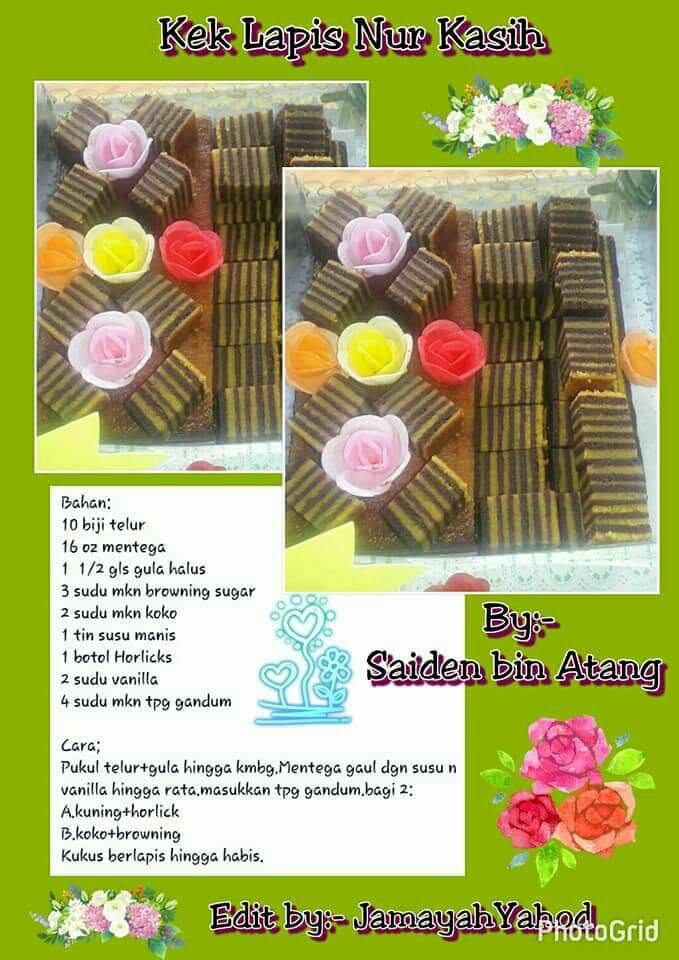 7 Resepi Kek Lapis Kukus dan Bakar - Kongxie  Kongsi 