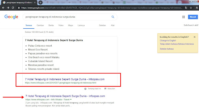 Cara mudah membuat Artikel SEO Page one Google