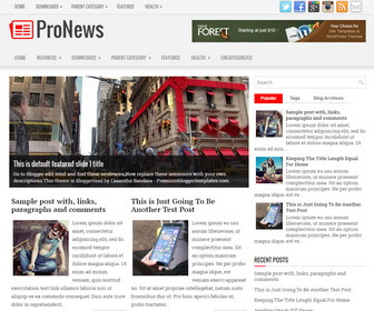 ProNews SEO Friendly Blogger Template Terbaru