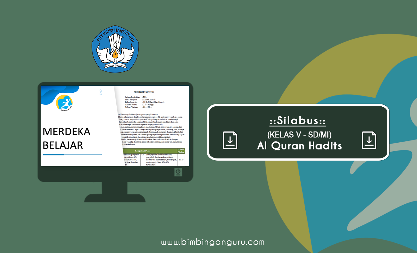 Silabus Al Quran Hadits Kelas V SD/MI K13 TP. 2022/2023 (EDISI REVISI)