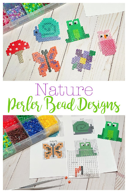 5 Little Monsters: Nature Perler Bead Designs