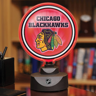 Chicago Blackhawks NHL Neon Disc Lamp