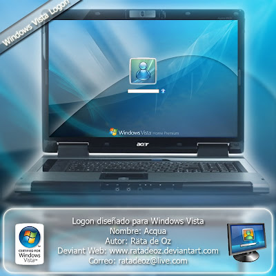 compaq logon screen. You need LogonStudio Vista for