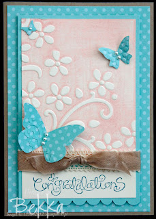 Soft Pink and Turquoise Card