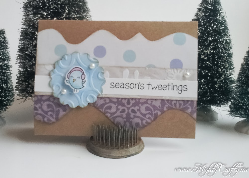 Winter Sparrows card -- www.MightyCrafty.me