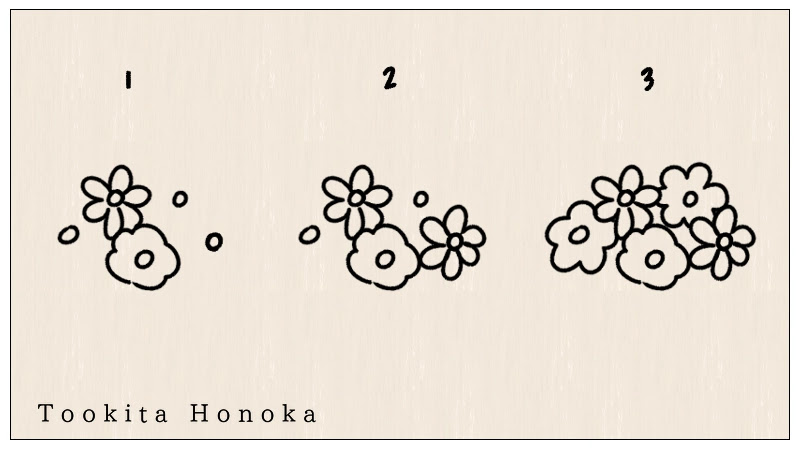 簡単かわいい 花束のイラストの描き方 手書き ボールペン 手帳用 How To Draw Flower Bouquet 遠北ほのかのイラストサイト