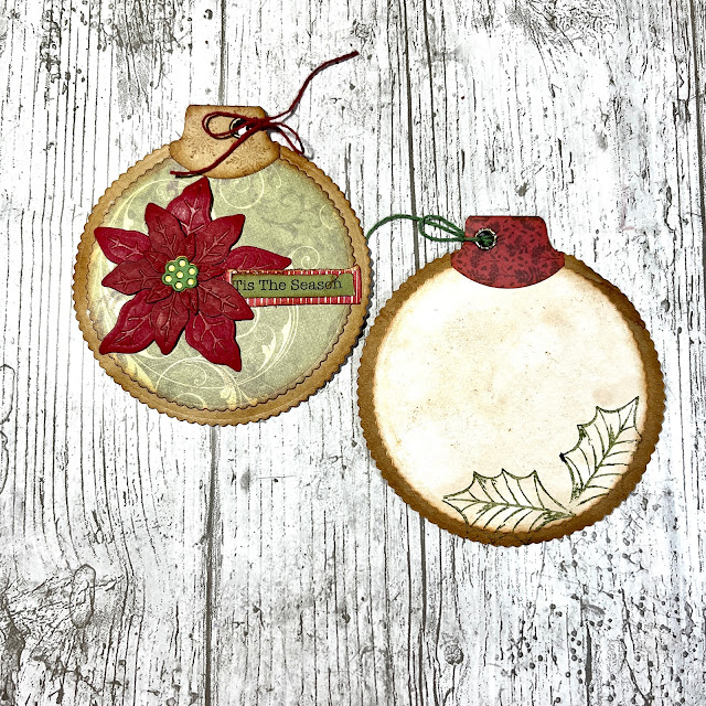 Christmas Bauble Over The Page Tags