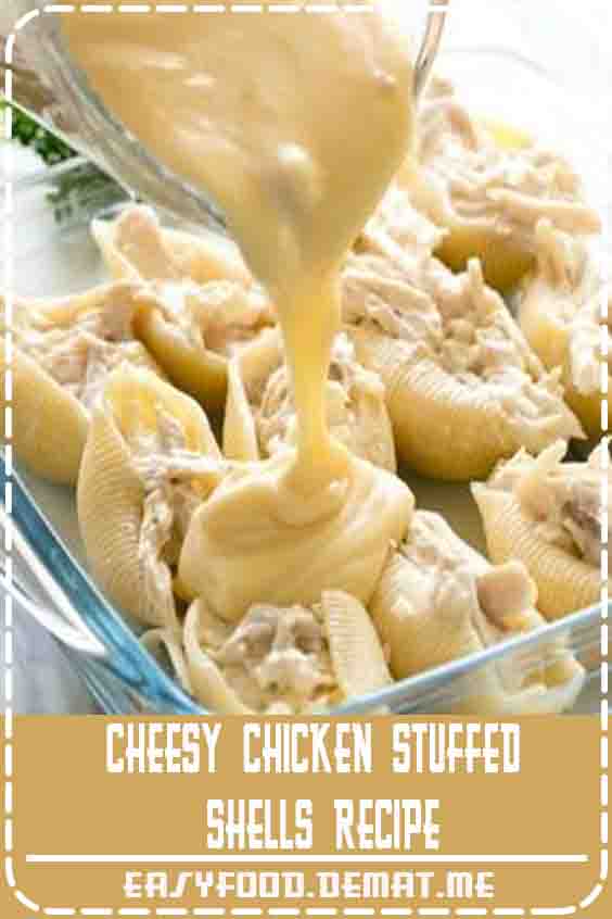 This recipe for Cheesey Chicken Stuffed Shells tastes so much like macaroni and cheese with chicken, you will love it!#Appetizers#Spicy Appetizers
