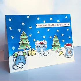 Sunny Studio Stamps: Merry Mice Customer Christmas Themed Card by Lynn Hayes