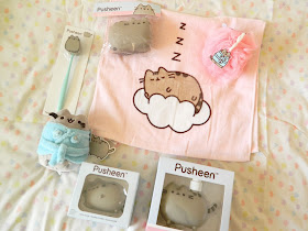 A photo showing all the items from the Pusheen Box Autumn 2018 