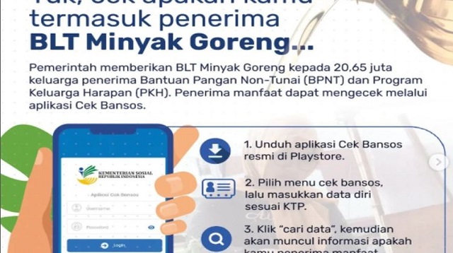  Pasalnya penyaluran bantuan sosial atau biasanya di sebut dengan Bansos Cara Cek Bansos Minyak Goreng Terbaru