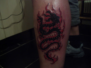 Dragon Tattoo Design On Foot