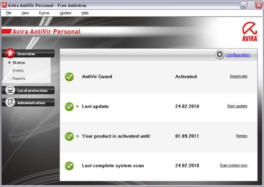 Download Avira AntiVir Personal versi 10.0-Free Antivirus 