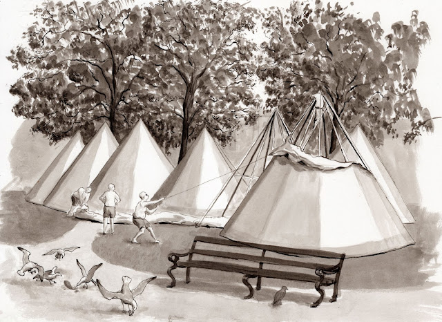 Tim Nurse Bristol tipi tents drawing