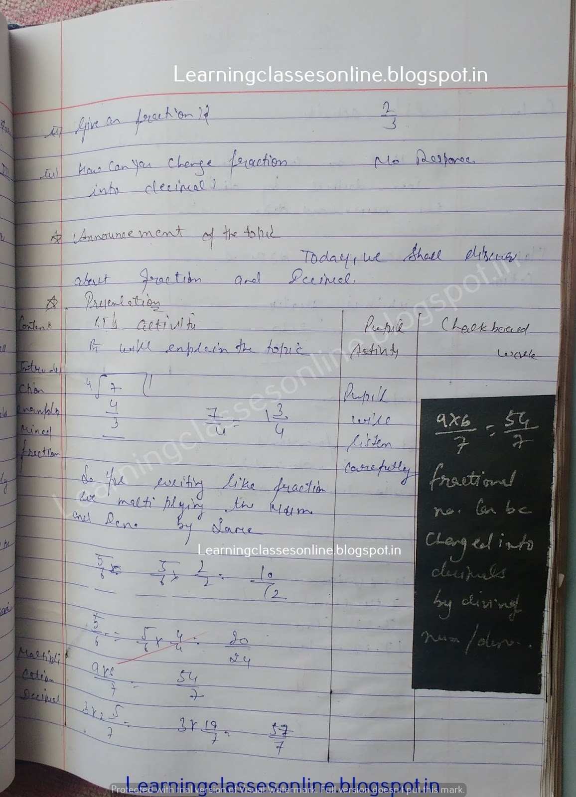 Brief Lesson Plan In Mathematics,