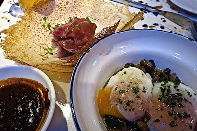 Masses X Heavens Appam brunch, appam prosciutto mushroom ragout