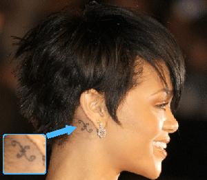 Star Tattoo Behind Ear