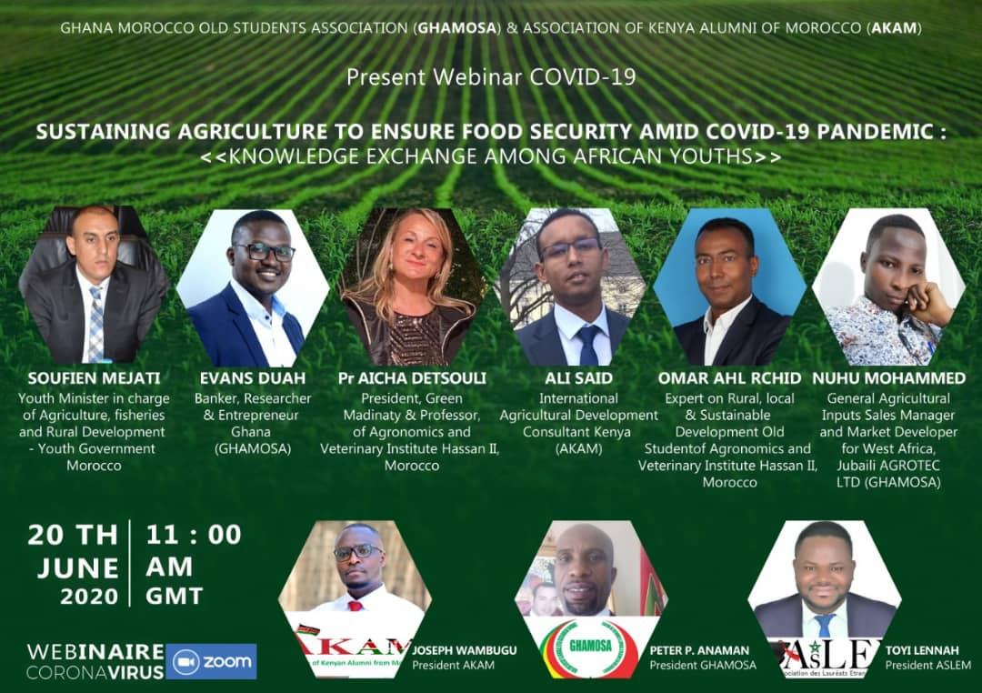 ‘’SUSTAINING AGRICULTURE TO ENSURE FOOD SECURITY IN AFRICA AMID COVID-19 PANDEMIC: KNOWLEDGE EXCHANGE AMONG AFRICAN YOUTHS’’