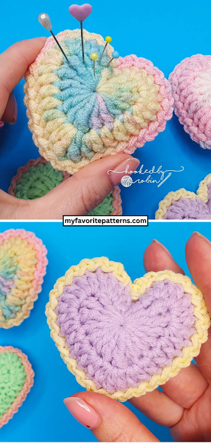 Free Crochet Padded Heart Pattern