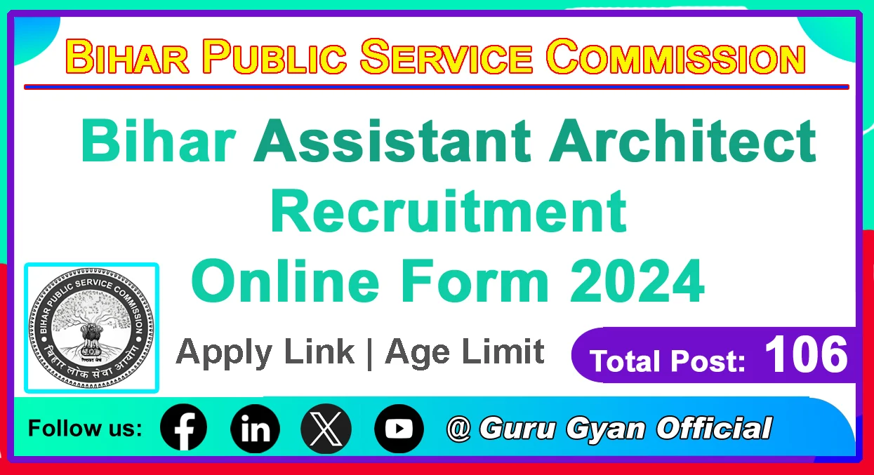 BPSC Assistant Architect Online Form 2024