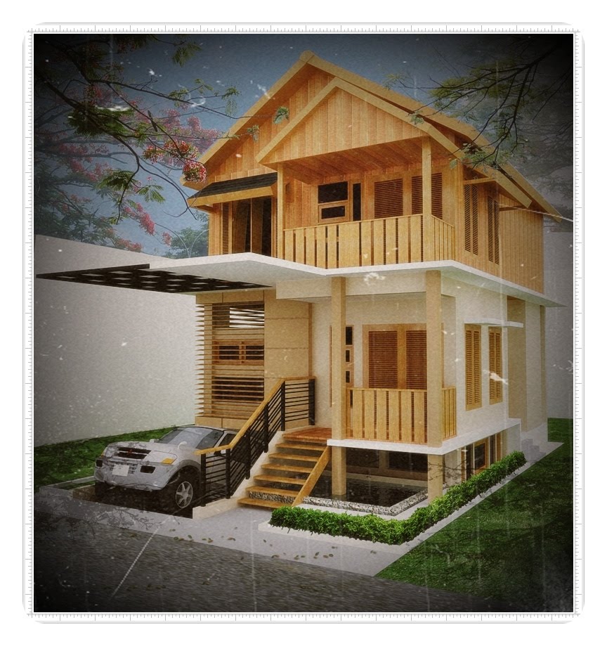 54 Desain Rumah Kayu Semi Permanen