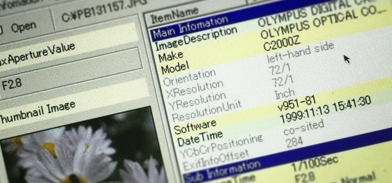 EXIF data foto