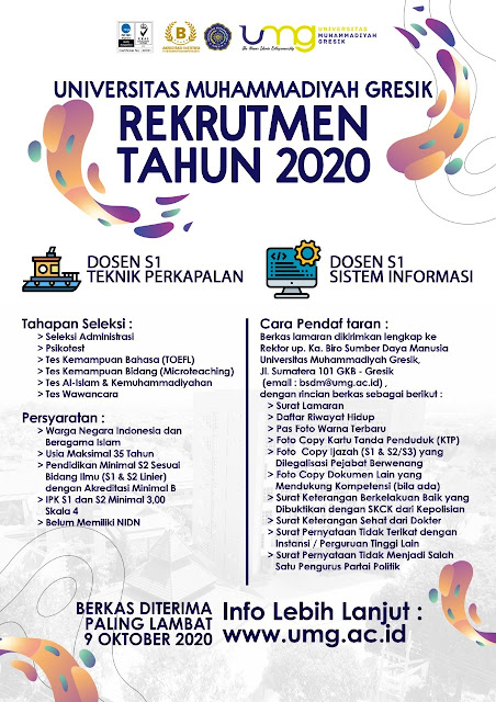 Rekrutmen Dosen Universitas Muhammadiyah Gresik