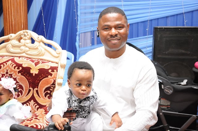 WHEN YINKA AYEFELE & WIFE DEDICATED THEIR TRIPLETS IN IBADAN