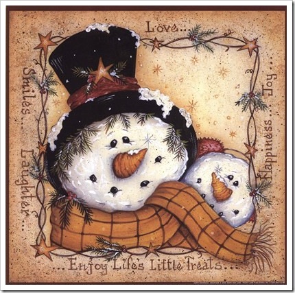 snowman and baby