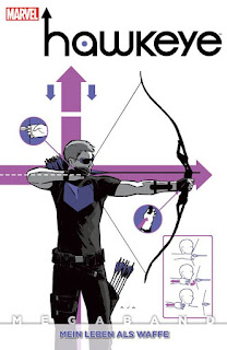 Hawkeye-Cover - Titel: Mein Leben als Waffe; im Magaband 1 im Panini-Verlag