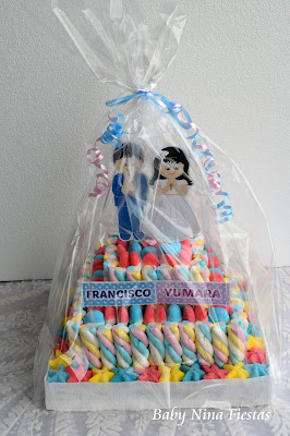 tarta chuches comunion niño y niña