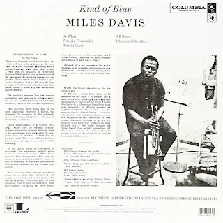 MILES DAVIS - Álbum: A Kind of Blue - contraportada