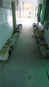 Corridor with Polio Boxes