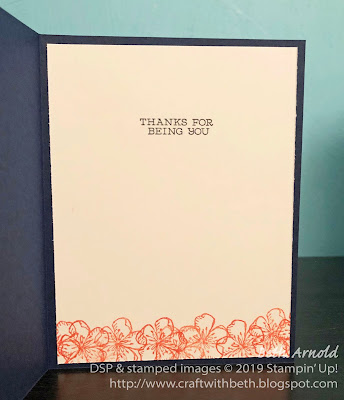 Craft with Beth: Stampin' Up! Free as a Bird stamp set card thank you Stitched Nesting Labels Dies Bird Ballad DSP Designer Series Paper Braided Linen Trim