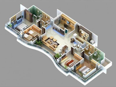 Denah rumah minimalis modern terbaru