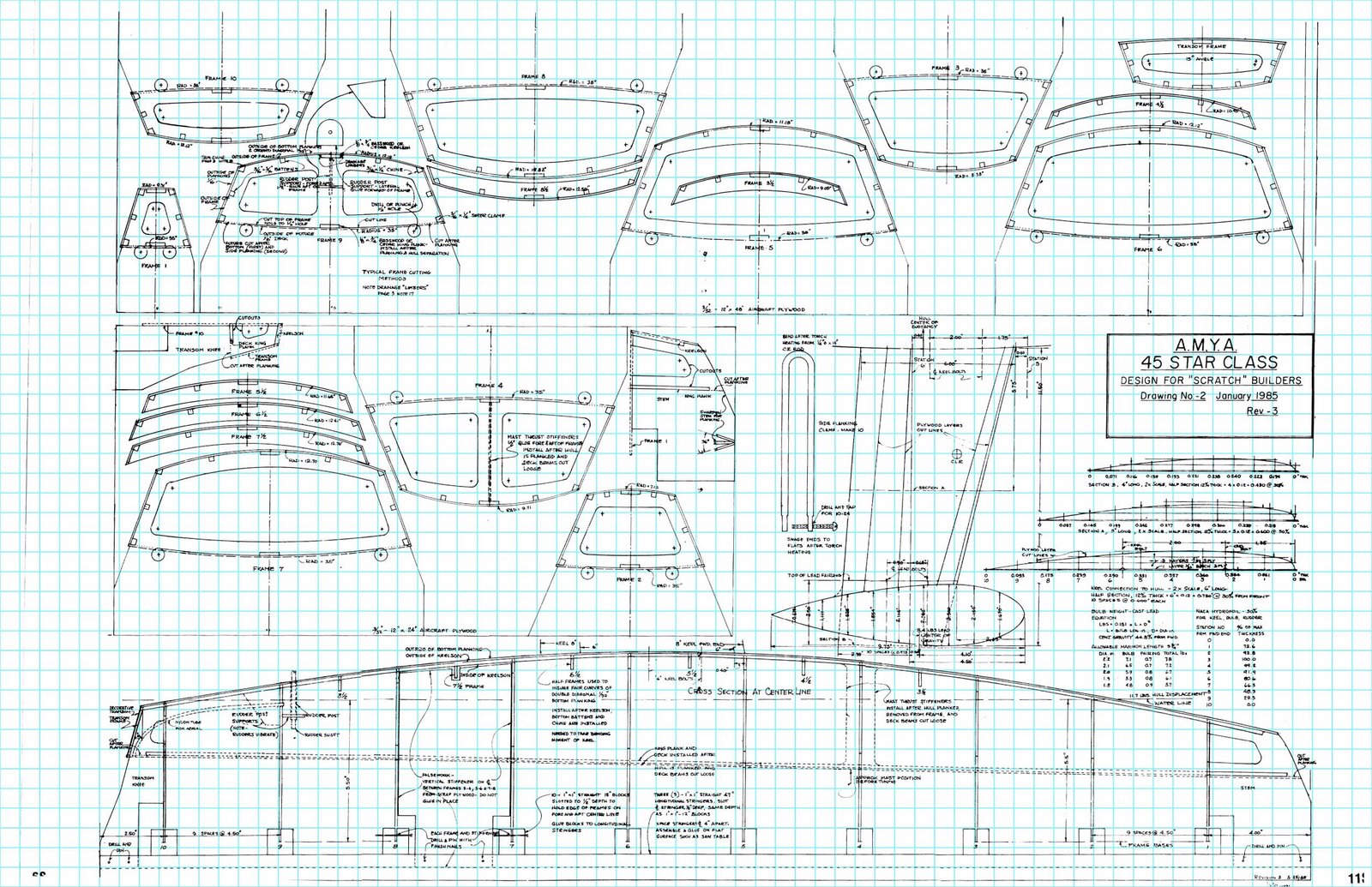 Model Boat Compendium: Line drawing and templates {Plans ...