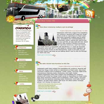 Refreshing New Orleans blogger template. converted WordPress to Blogger template. template travel for blog