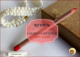 Lakme 9-5 Lip Liner Red Alert on Natural Beauty And Makeup Blog