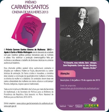 Prêmio Carmen Santos Cinema de Mulheres 2013_MinC