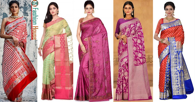 Attractive Banarasi Silk Saree Best Fashion House in Dhaka Traditional Banarasi Silk Saree