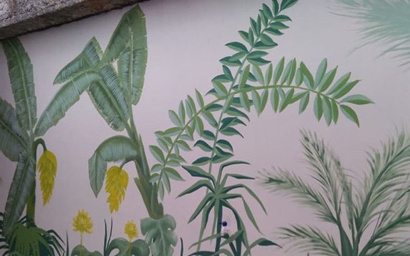 Jasa Pembuatan Lukisan Mural Daun Paling Unik